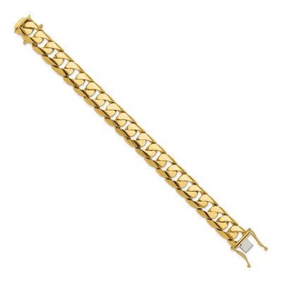 14K Yellow Gold 15.7mm Curb Chain Anklet – view 2