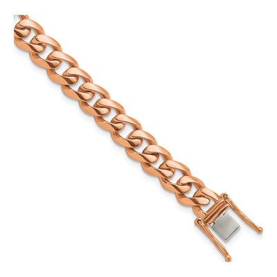 14K Rose Gold 8.5mm Curb Chain Bracelet