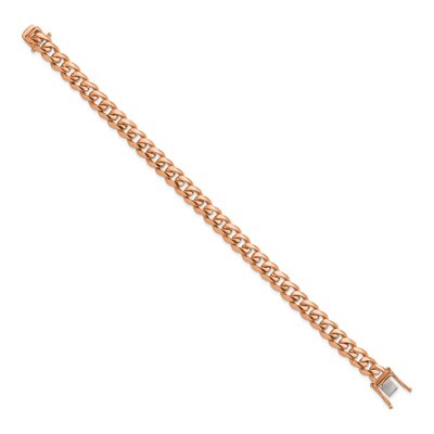 14K Rose Gold 8.5mm Curb Chain Bracelet – view 2