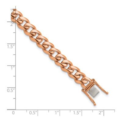 14K Rose Gold 8.5mm Curb Chain Bracelet – view 5