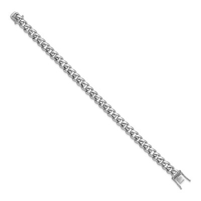 14K White Gold 8.5mm Curb Chain Bracelet – view 2