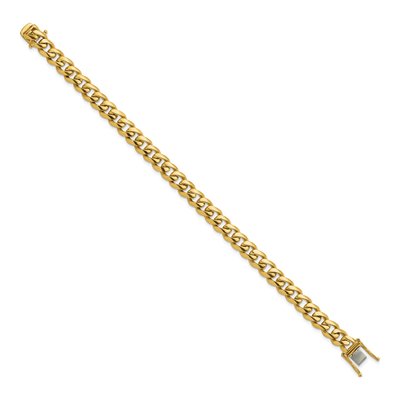 14K Yellow Gold 8.5mm Curb Chain Bracelet – view 2