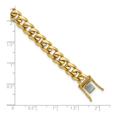 14K Yellow Gold 8.5mm Curb Chain Bracelet – view 3