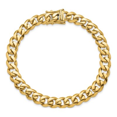 14K Yellow Gold 8.5mm Curb Chain Bracelet – view 6