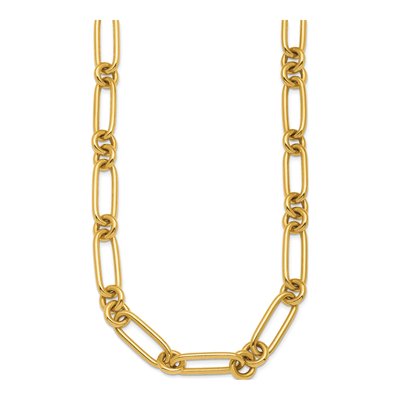 14K Yellow Gold 11mm Hollow Fancy Link Chain – view 3