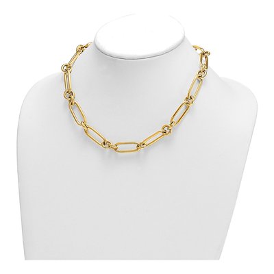 14K Yellow Gold 11mm Hollow Fancy Link Chain – view 4