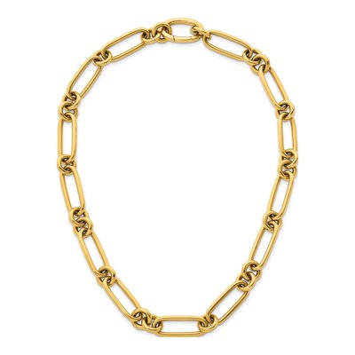 14K Yellow Gold 11mm Hollow Fancy Link Chain – view 6
