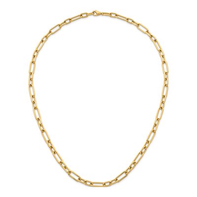 14K Yellow Gold 10mm Hollow Paperclip Chain – view 6