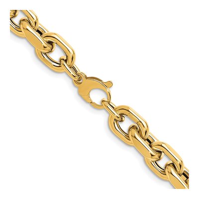 14K Yellow Gold 10.5mm Hollow Open Cable Chain – view 4