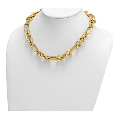 14K Yellow Gold 15.7mm Hollow Fancy Link Chain – view 4