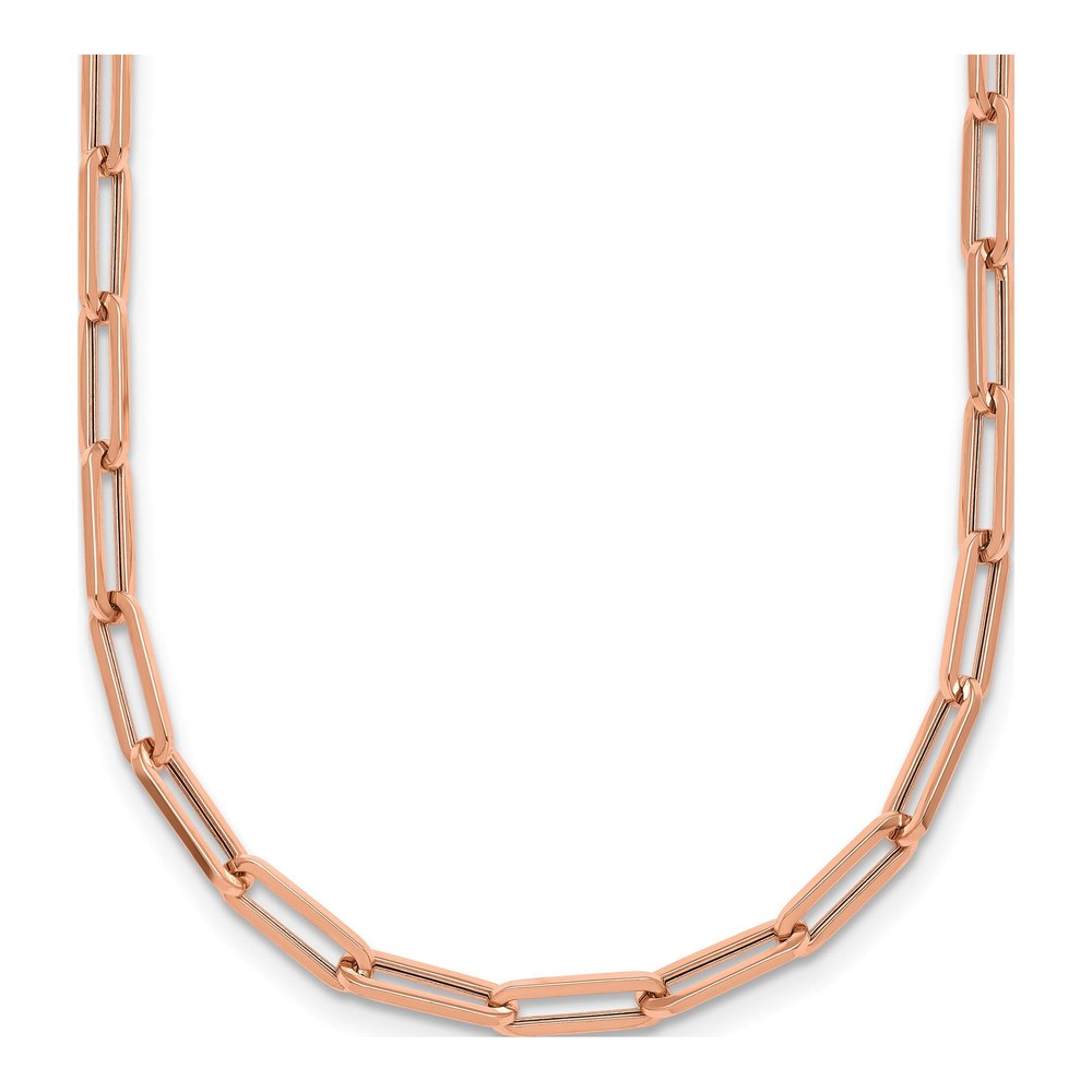 Herco 14K Rose Gold 18 Inch Flat Paperclip Link 4mm
