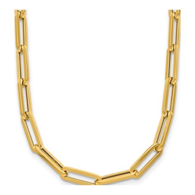 14K Yellow Gold 4mm Hollow Paperclip Chain