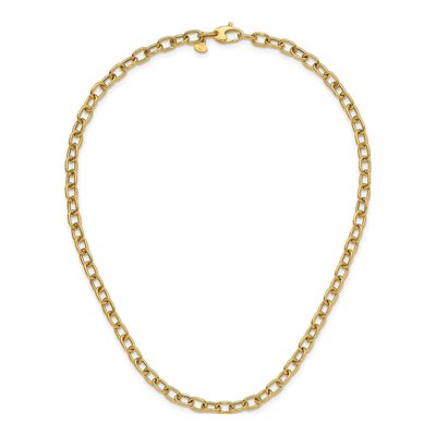 14K Yellow Gold 5.2mm Hollow Open Cable Chain – view 6
