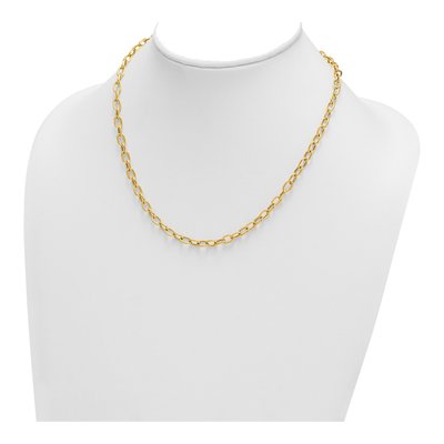 14K Yellow Gold 5.2mm Hollow Open Cable Chain – view 4