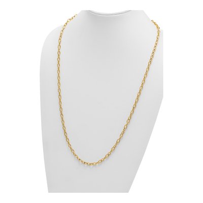 14K Yellow Gold 5.2mm Hollow Open Cable Chain – view 5