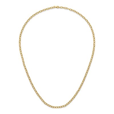 14K Yellow Gold 5.2mm Hollow Open Cable Chain – view 6