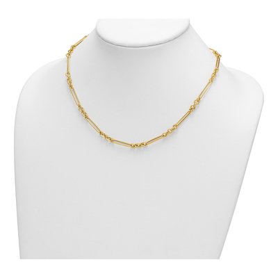 14K Yellow Gold 5.3mm Hollow Fancy Rolo Chain – view 4