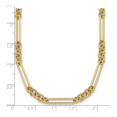 14K Yellow Gold 5.3mm Hollow Fancy Rolo Chain – view 7