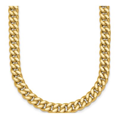 14K Yellow Gold 7mm Hollow Curb Chain