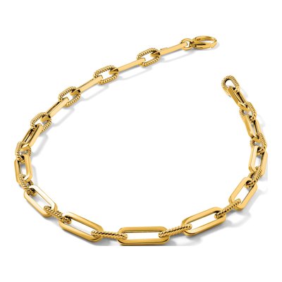 14K Yellow Gold Twisted Oval Link Necklace – view 6