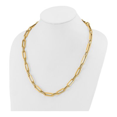 14K Yellow Gold Fancy Oval Link Necklace – view 4