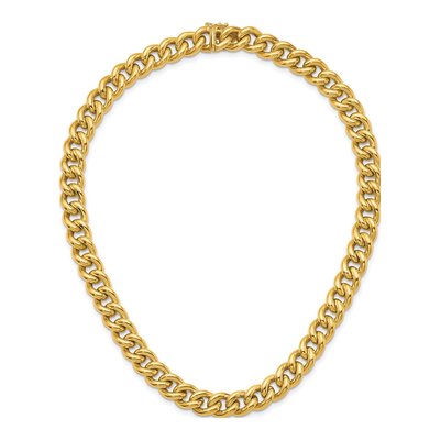 14K Yellow Gold 10mm Curb Chain – view 6