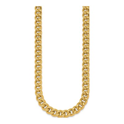 14K Yellow Gold 10mm Curb Chain – view 2