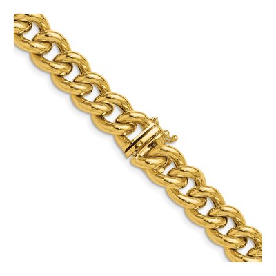 14K Yellow Gold 10mm Curb Chain – view 5
