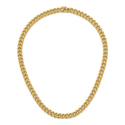 14K Yellow Gold 10mm Curb Chain – view 6