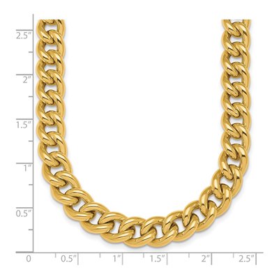14K Yellow Gold 10mm Curb Chain – view 7