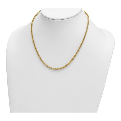 14K Yellow Gold 3mm Hollow Mesh Chain – view 5