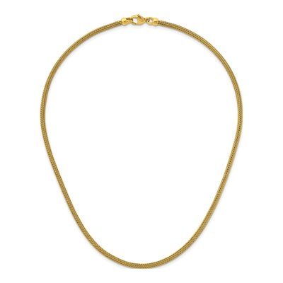 14K Yellow Gold 3mm Hollow Mesh Chain – view 6