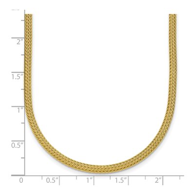 14K Yellow Gold 3mm Hollow Mesh Chain – view 7