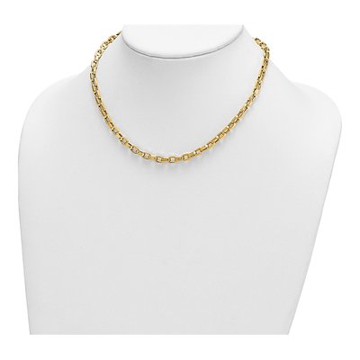 14K Yellow Gold 4.6mm Hollow Cable Chain – view 4