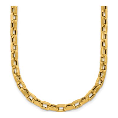 14K Yellow Gold 4.6mm Hollow Cable Chain
