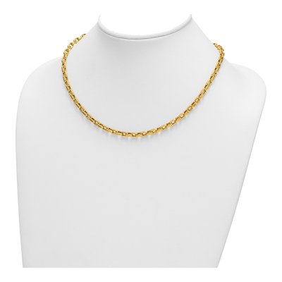 14K Yellow Gold 4.6mm Hollow Fancy Cable Chain – view 4