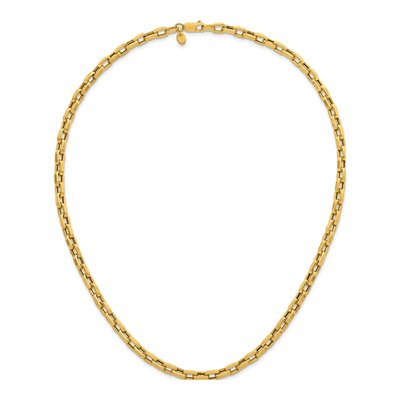 14K Yellow Gold 4.6mm Hollow Fancy Cable Chain – view 6