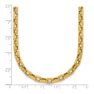 14K Yellow Gold 4.6mm Hollow Fancy Cable Chain – view 7