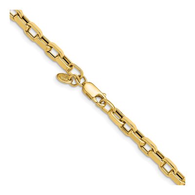 14K Yellow Gold 4.6mm Hollow Cable Chain – view 5