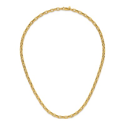 14K Yellow Gold 4.6mm Hollow Cable Chain – view 6