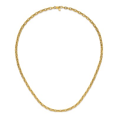 14K Yellow Gold 4.6mm Hollow Cable Chain – view 6