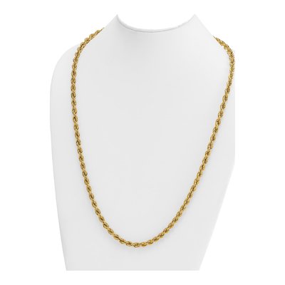 14K Yellow Gold 6mm Hollow Rope Chain – view 5