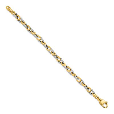 14K Two-Tone Gold 7.2mm Anchor Chain Bracelet – view 3
