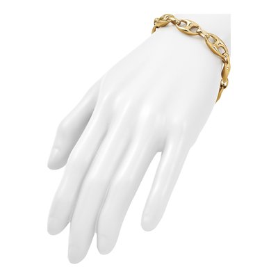 14K Yellow Gold 10mm Anchor Chain Bracelet – view 7