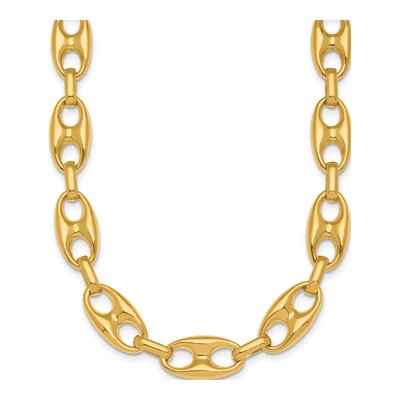 14K Yellow Gold 10mm Anchor Chain