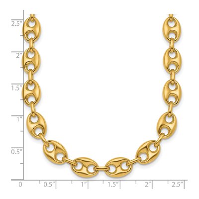 14K Yellow Gold 8.4mm Hollow Anchor Chain – view 7