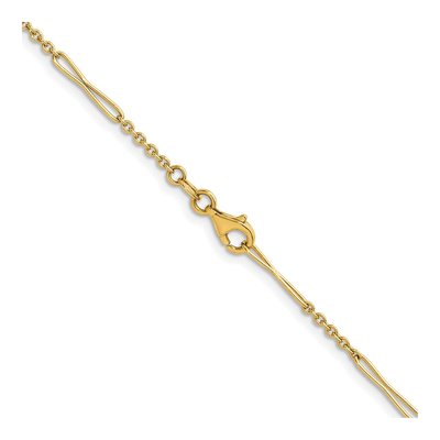 14K Yellow Gold 2.7mm Fancy Link Chain – view 5