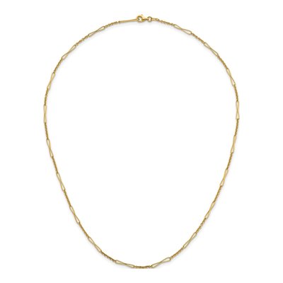 14K Yellow Gold 2.7mm Fancy Link Chain – view 6