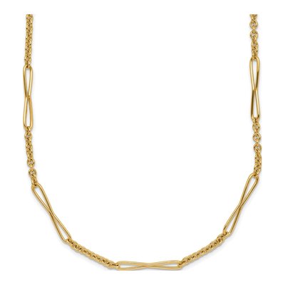 14K Yellow Gold 2.7mm Fancy Link Chain