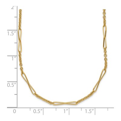 14K Yellow Gold 2.7mm Fancy Link Chain – view 7